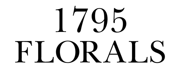 Black serif text reading '1795 FLORALS' centered on a plain white background. 1795 Florals located in Wilton, CT. Farmer Florist